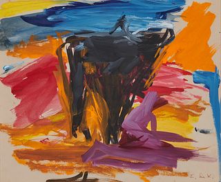 ELAINE FRIED DE KOONING, (American, 1918-1989), Theme of the Bull #14, 1959