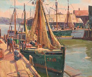 CARL WILLIAMS PETERS, (American, 1897-1980), Harbor View