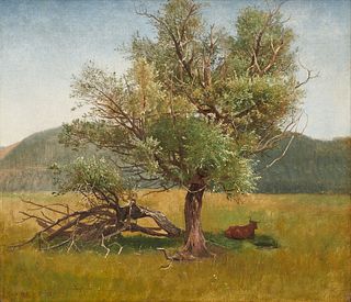 WILLIAM STANLEY HASELTINE, (American, 1835-1900), A Rest in the Shade, Lenox, Massachusetts, 1860