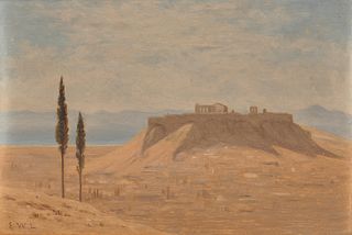 ERNEST WADSWORTH LONGFELLOW, (American, 1845-1921), The Acropolis from Mount Lycabettus, 1878