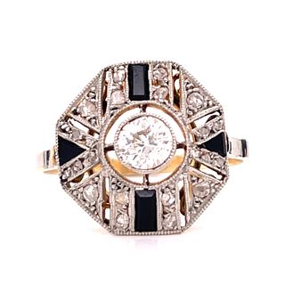 Art Deco 18K Diamond Ring