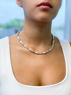 18k Two tone Diamond Necklace