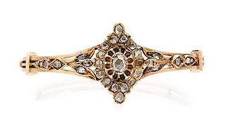 A Victorian Rose Gold and Diamond Bracelet, 14.50 dwts.