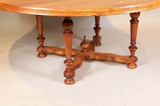Baroque Style Cherrywood Circular Dining Table