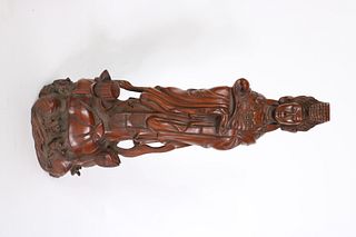 Carved Boxwood Guanyin Figure