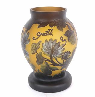 Emile Galle Acid Etched Vase