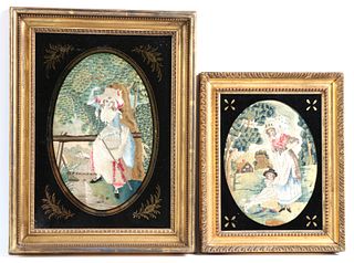 Two Framed British Silkwork Pictures