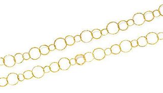 * An 18 Karat Yellow Gold Longchain Convertable Necklace, 27.70 dwts.