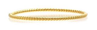 * An 18 Karat Yellow Gold Bangle Bracelet, 4.80 dwts.
