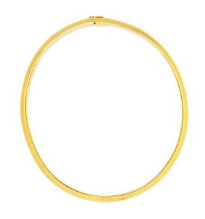 * An 18 Karat Yellow Omega Chain Necklace, 30.30 dwts.