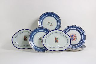 Six Chinese Export Armorial Plates