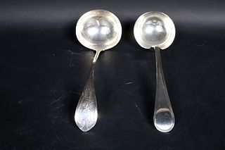 Two Sterling Silver Soup Ladles