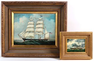 Two Paintings of Ships