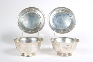 Two Revere Form Sterling Silver Trophy Bowls