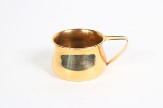 Modern 14K Yellow Gold Childs Cup