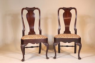 Pair of George II Walnut Side Chairs