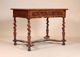 Dutch Baroque Marquetry Inlaid Center Table