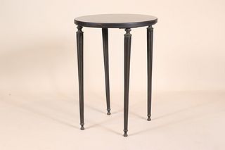 Neoclassical Style Marble-Top Bronze Side Table