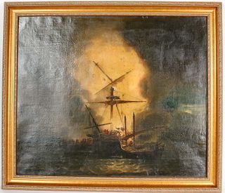 'The Action of 6 October 1779', Oil on Canvas