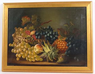 Oil on Canvas, Still Life with Fruit