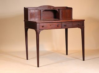 Edwardian Inlaid Mahogany Tambour Writing Desk