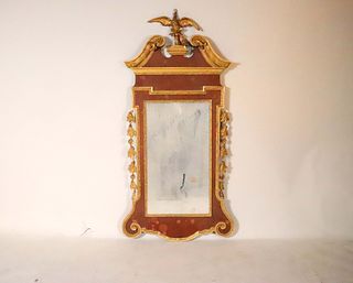 Chippendale Style Parcel Gilt Looking Glass