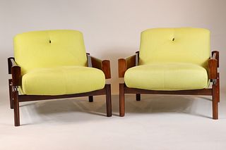Pair of Percival Lafer Upholstered Lounge Chairs