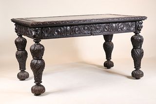 Baroque Style Carved Oak Table
