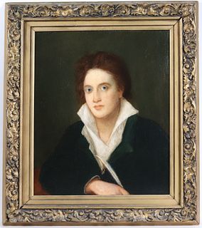 Oil on Canvas, Portrait of Percy Shelley