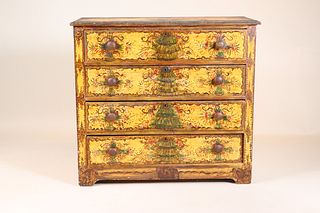 Victorian Painted Pine Cottage Chest