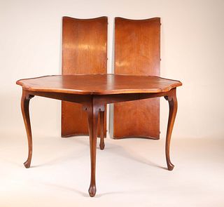 Rococo Style Walnut Extension Dining Table