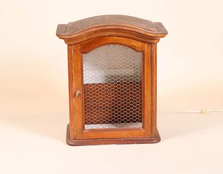 Provincial Style Grille-Inset Hanging Cabinet