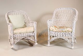 Two White-Painted Chairs
