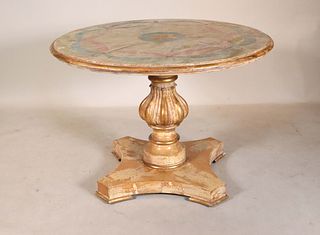 Baroque Style Paint-Decorated Center Table