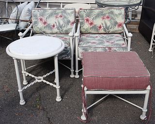 Pair of "Pompeii" Patinated Aluminum Club Chairs