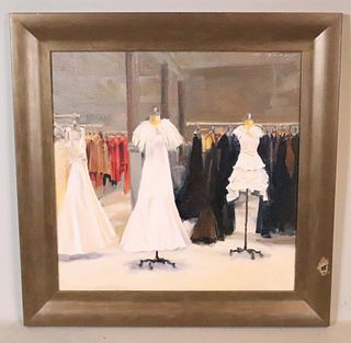 Still Life of Evening Gowns, Oil on Canvas