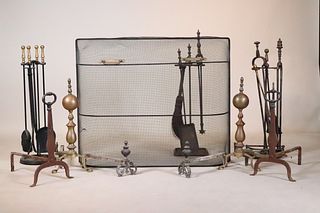 Group of Hearth Equipment, 19th C. and Later