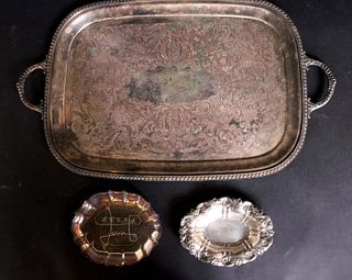 Silver Plated Double Handled Tray
