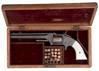 Cased S&W Model 2 Army Nimschke-New York Engraved, aka Model 2 Old Model Revolver 