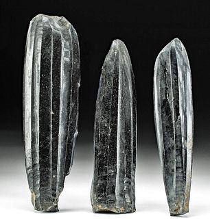 Three Colima Obsidian Cores