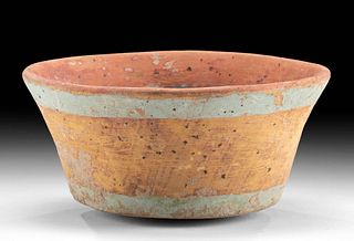 Lovely Mixtec Pottery Bowl w/ Stucco Pigments