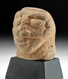 Costa Rican Diquis Carved Basalt Head