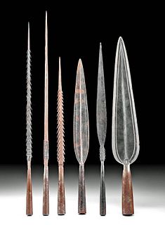 Six 20th C. African Steel Spear Heads