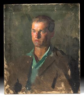 William Draper Painting - Man in Brown Jacket, ca. 1940