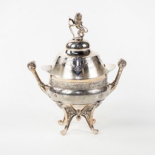 Antique Silver-Plated Chafing Dish