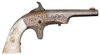 Merwin & Bray Single-Shot Derringer with Carved Pearl Grips 