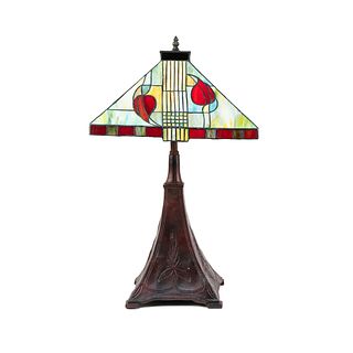 Amallia Tiffany Style Metal Stained Glass Lamp