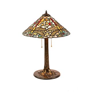 Tiffany Studio Style 'Dragonfly' Table Lamp