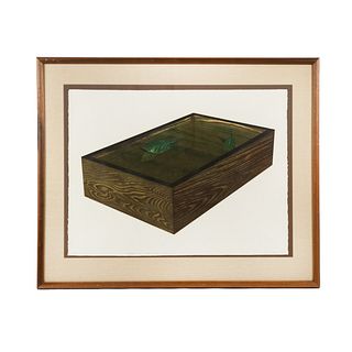 Vintage 'Water in the Box' Lithograph AP Print