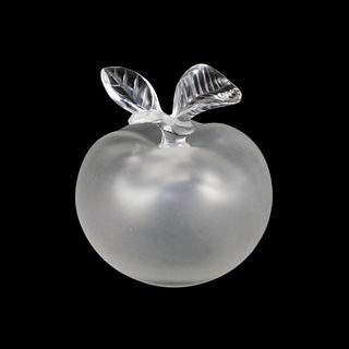Lalique France Grand Pomme Apple Crystal Perfume Bottle 